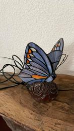 Tiffany glas in lood Vlinder Lamp, Antiek en Kunst, Antiek | Lampen, Ophalen of Verzenden