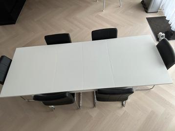 Uitschuifbare witte eettafel - 220cm beschikbaar voor biedingen