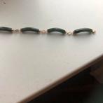 Jade met 14 krt goud armband met hanger, Antiek en Kunst, Ophalen of Verzenden, Goud