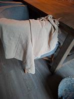 Linnenlook plaid beige/zand, Huis en Inrichting, Woonaccessoires | Plaids en Woondekens, Ophalen of Verzenden, Zo goed als nieuw