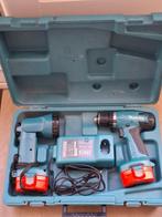 Accuboormachine en lamp in koffer, Doe-het-zelf en Verbouw, Ophalen, Gebruikt, Boor- en Schroefmachine, Variabele snelheid
