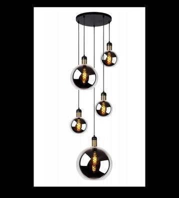 Eric Kuster style hanglamp smoke glass met goud beschikbaar voor biedingen