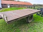 Platte kar / hooiwagen, Auto diversen, Aanhangers en Bagagewagens, Ophalen of Verzenden, Gebruikt