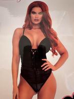 Leg Avenue zwart doorschijnende string-body mt M/L, Leg Avenue, Verzenden, Zwart, Body of Korset