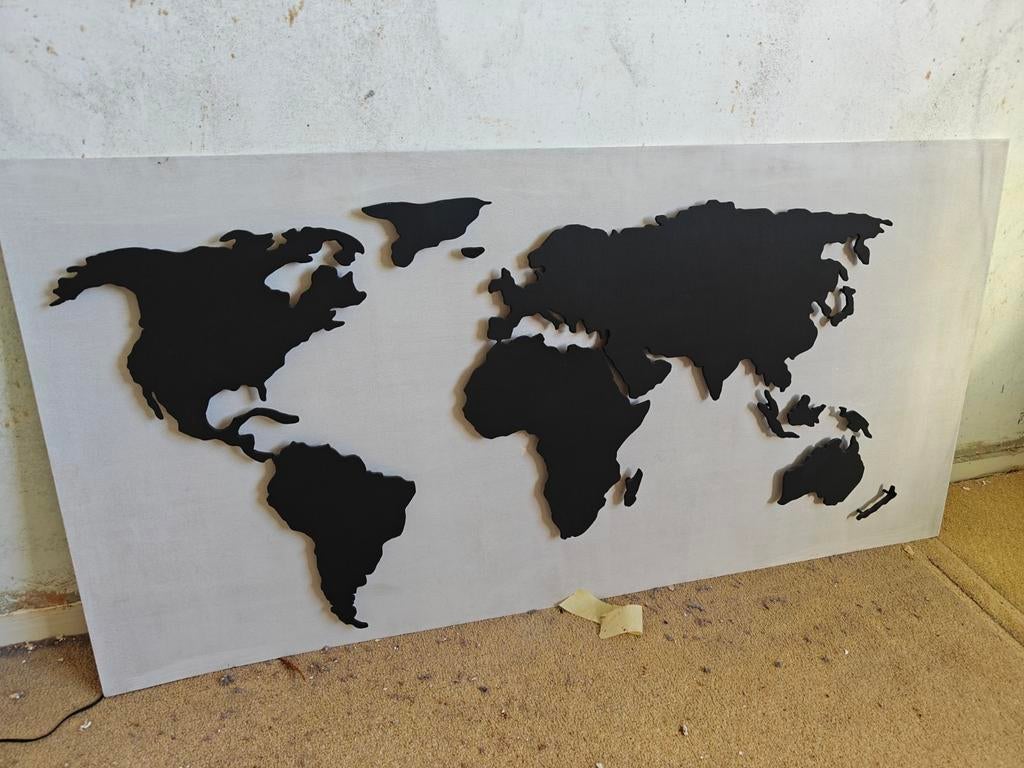 Wereldkaart met LED verlichting, Huis en Inrichting, Ophalen, Gebruikt