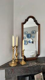 Vintage houten spiegel, Antiek en Kunst, Minder dan 100 cm, Minder dan 50 cm, Ophalen of Verzenden