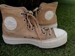 Converse All Stars platform lifthi gympen sneakers 38 suède, Beige, Ophalen of Verzenden, Sneakers of Gympen, Converse All Stars