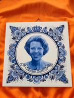 Tegeltje kroning prinses Beatrix tot koningin, Nederland, Overige typen, Ophalen of Verzenden, Zo goed als nieuw