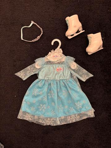 Baby Born Frozen Elsa pakje poppenkleding pop jurk beschikbaar voor biedingen
