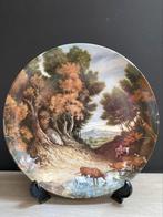 Groot wandbord met middeleeuws landschap J.C van Hunnik, Ophalen of Verzenden