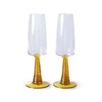 Gevraagd HK Living Swirl Champagne Glazen, Huis en Inrichting, Keuken | Servies, Glas of Glazen, Ophalen of Verzenden, Overige stijlen