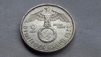 WO2 2 Reichsmark 1938A zilver nazi duitsland 1, Ophalen of Verzenden, Duitsland, Losse munt, Zilver