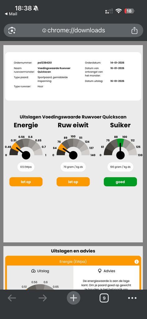 Hooi met analyse, Dieren en Toebehoren, Dierenvoeding, Vee, Ophalen
