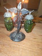 Vintage Glazen Druiven Peper & Zoutstel 1960, Antiek en Kunst, Ophalen of Verzenden