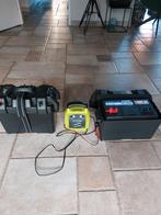 Accu set: 2 loodaccu's, accubox met lader, Watersport en Boten, Ophalen