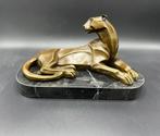 Liggende bronzen panter Art-Deco stijl., Ophalen of Verzenden