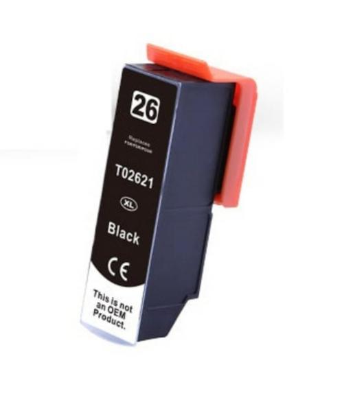 Epson T2621-E2621-2621 (26XL) Inktcartridge Zwart - Huismerk, Computers en Software, Printerbenodigdheden, Nieuw, Ophalen of Verzenden
