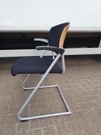 6x luxe nette Drabert vergaderstoel, zwart + hout + armlegge, Huis en Inrichting, Stoelen, Postbus, Metaal, Zwart, Ophalen of Verzenden