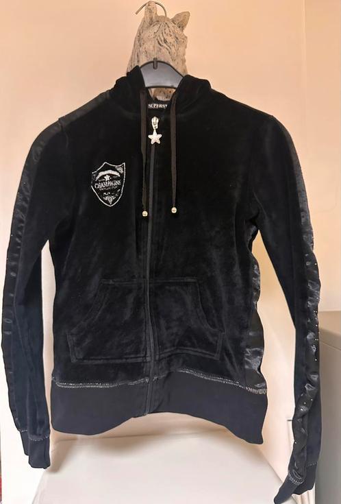 VEST Fluweel SUPERSTAR Maat S zwart vestje met rits zilver!, Kleding | Dames, Truien en Vesten, Gedragen, Maat 36 (S), Zwart, Ophalen of Verzenden