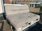 Palletbank met kussens, Ophalen of Verzenden, Gebruikt, Hout