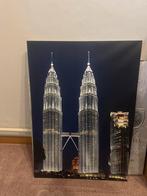 Schilderij Petronas Towers Kuala Lumpur, Ophalen of Verzenden, Zo goed als nieuw, Schilderij
