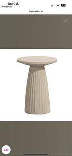 Bijzettafel beige Leen Bakker Pascal, Huis en Inrichting, Tafels | Bijzettafels, Ophalen, Zo goed als nieuw, Rond, Overige materialen