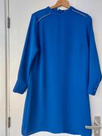 Blauwe jurk met lange mouwen, Maat 38/40 (M), Blauw, Ophalen of Verzenden, Boven de knie