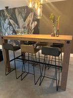 Hoge tafel / bartafel - massief eiken, Ophalen, Zo goed als nieuw