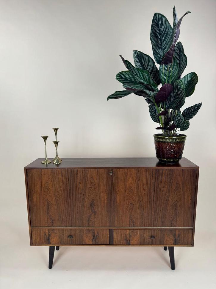 Mid-Century Palissander Klepkast, Huis en Inrichting, Kasten | Overige, Gebruikt, Ophalen