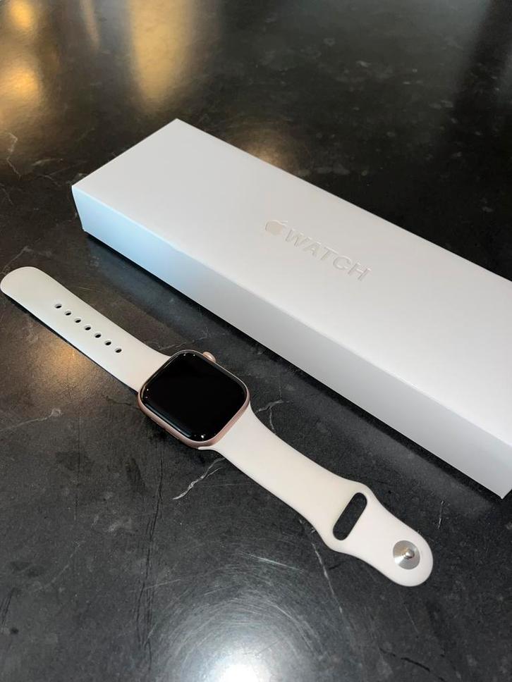 Apple Watch 10 42mm Rose Gold Cellular, Sieraden, Tassen en Uiterlijk, Smartwatches, Zo goed als nieuw, iOS, Roze, Waterdicht