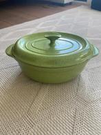 Green cast iron cooking pot, Huis en Inrichting, Keuken | Potten en Pannen, Ophalen, Gebruikt, Gietijzer, Pot, Bus of Blik