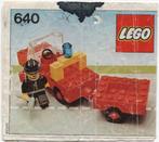 lego 640-2 (1978) brandweerauto met aanhanger, Ophalen of Verzenden, Gebruikt, Complete set, Lego
