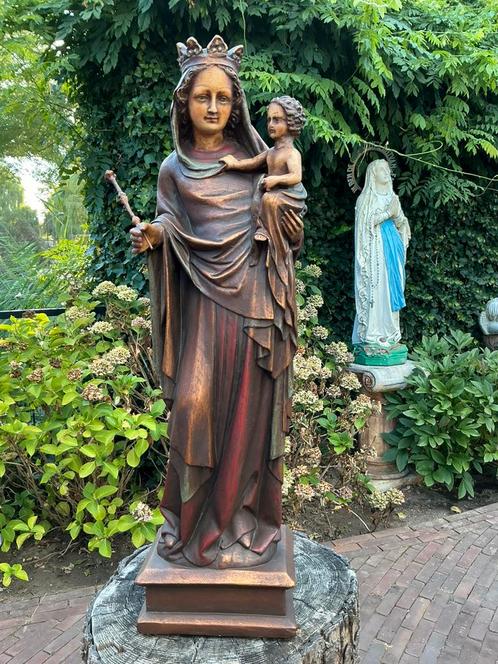 Zeer bijzonder Maria standbeeld ❤️ Mariabeeld met kindje, Antiek en Kunst, Antiek | Religie, Ophalen of Verzenden
