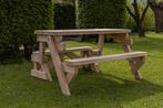 Inklapbare picknicktafel met planken tafelblad in 4 maten, Nieuw, Ophalen of Verzenden, Inklapbaar, Rechthoekig