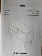 Kidsmill 60s commode – wit met eiken poten, Ophalen, Gebruikt, Commode