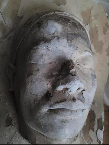 Antiek gipsen doden masker- Macaber - Rariteit-Death Mask beschikbaar voor biedingen
