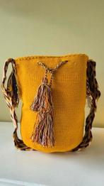 Handgemaakt Wayuu tas – Geel & Aardetinten Band, Ophalen of Verzenden, Nieuw, Geel, Shopper