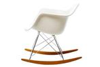 Vitra Eames rar Design  schommelstoel Wit - Chroom, Huis en Inrichting, Stoelen, Ophalen, Hout, Wit, Zo goed als nieuw