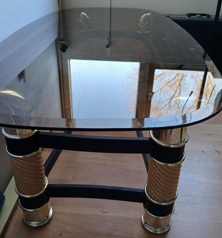 Salontafel hollywood regency stijl, Huis en Inrichting, Tafels | Salontafels, Gebruikt, Minder dan 50 cm, 50 tot 100 cm, 100 tot 150 cm