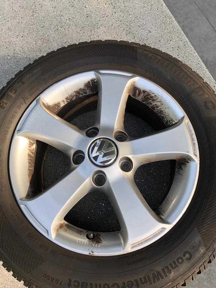 Lichtmetalen winter wielenset vw, Auto-onderdelen, Banden en Velgen, Banden en Velgen, Winterbanden, 15 inch, 195 mm, Personenwagen