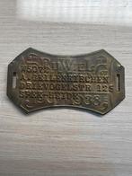 Rijwielbelastingplaatje 1937-38 op naam A. Geilenkirchen, Verzamelen, Ophalen of Verzenden, Gebruikt, Transport