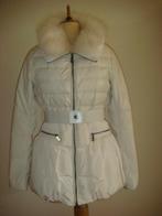 Pinko dons puffer jas maat 38 crèmekleurig ceintuur ZGAN, Verzenden, Wit, Zo goed als nieuw, Maat 38/40 (M)