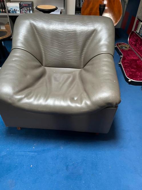 Desede DS 46 fauteuil 70-er jaren. Dik buffelleer, Huis en Inrichting, Fauteuils, Gebruikt, Hout, Leer, Overige materialen, 75 tot 100 cm