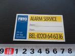 sticker label FBTO alarm service, Ophalen, Zo goed als nieuw