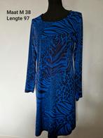 Jurk kobaltblauw koningsblauw my pashion 38 M dierenprint, Ophalen of Verzenden, Zo goed als nieuw, Maat 38/40 (M), Blauw