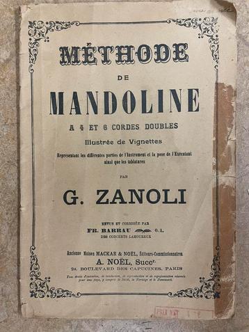 METHODE DE MANDOLINE - ZANOLI beschikbaar voor biedingen