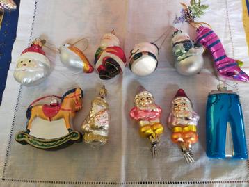 kerst ornamenten, figuurtjes glas, kinder boom, vanaf €0.50  beschikbaar voor biedingen