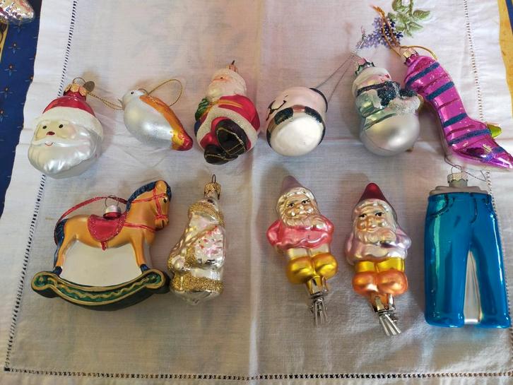kerst ornamenten, figuurtjes glas, kinder boom, vanaf €0.50, Diversen, Kerst, Gebruikt, Ophalen of Verzenden