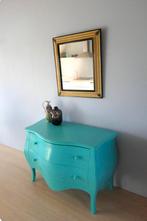 Turquoise Buikkastje / Commode / Kast, Huis en Inrichting, Gebruikt, 100 tot 150 cm, Ophalen of Verzenden, Met lade(s)