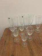 11 x Kristal glazen, Ophalen of Verzenden, Zo goed als nieuw, Kristal, Glas of Glazen